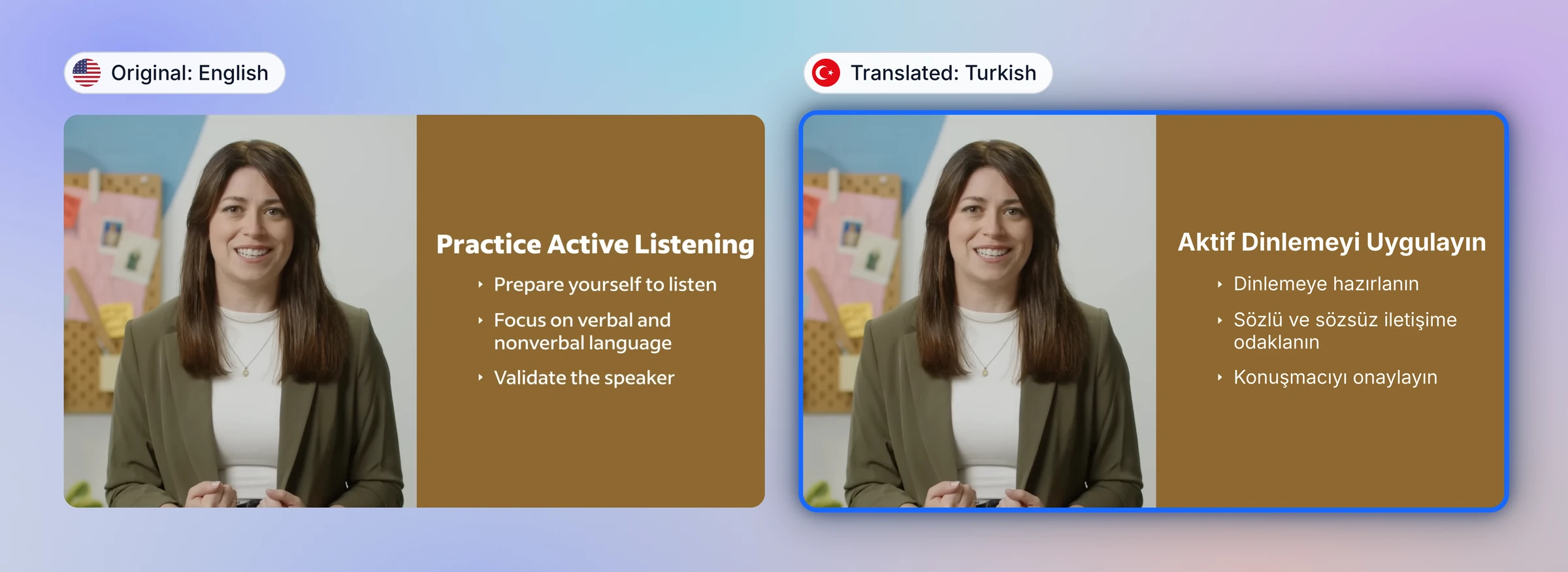 Course slide translated from English to Turkish